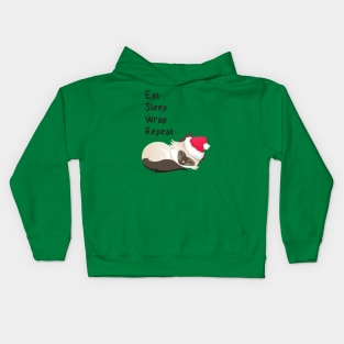 Christmas Kitty Goal Dark Kids Hoodie